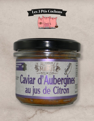 Caviar d'Aubergines au jus de citron "Piment Espelette" - Les 3 pris cochons - Strasbourg