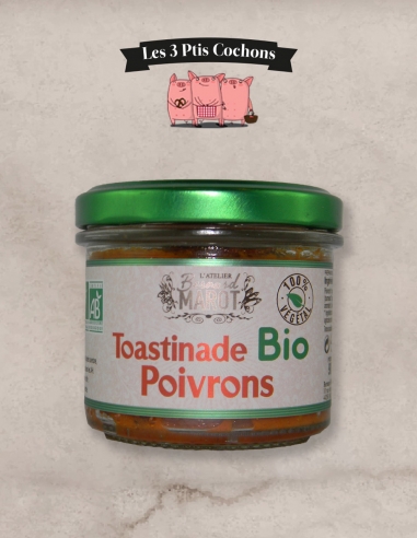Toastinade BIO Poivrons - 90gr - Les 3 ptis cochons